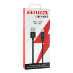 CABLE CARGADOR USB C 1.5M NEGRO AWP17221B AIWA - Imagen 2