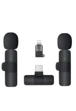 MICROFONO SOLAPA DOBLE INALAMBRICO PARA IPHONE Y USB C  TM-300527 TECMASTER
