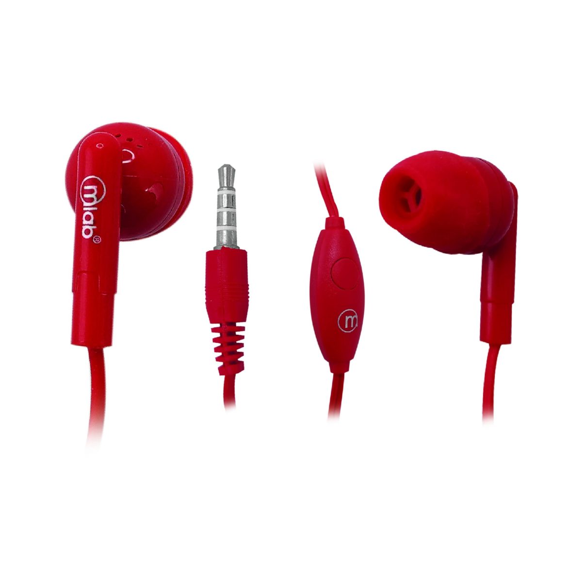 AUDIFONO IN EAR MANOS LIBRES ROJO MICROLAB - Imagen 1