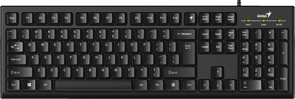 TECLADO PC USB KB100 GENIUS - Imagen 1