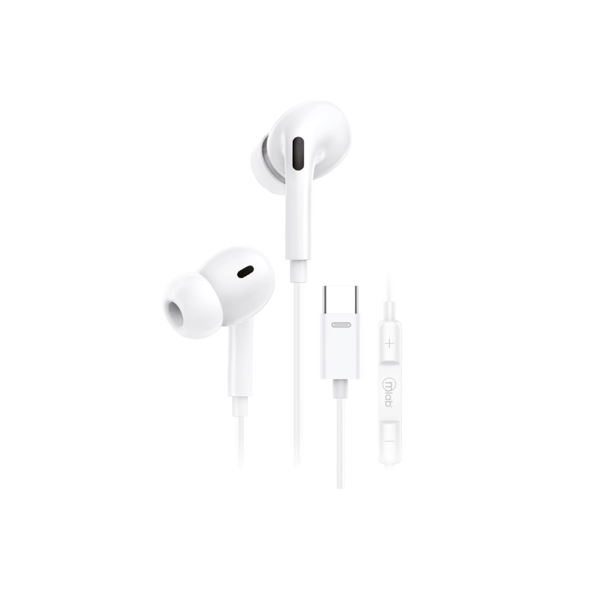 AUDIFONO MANOS LIBRES BLANCO TIPO C 8977 MLAB - Imagen 2