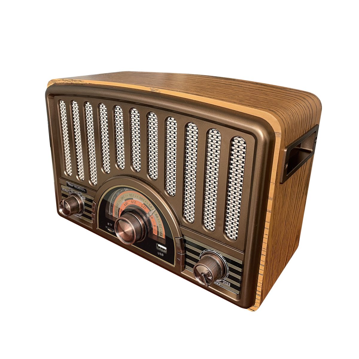 RADIO RETRO AM/FM/BT/USB/TF RECARGABLE SIXTINNA MLAB - Imagen 1
