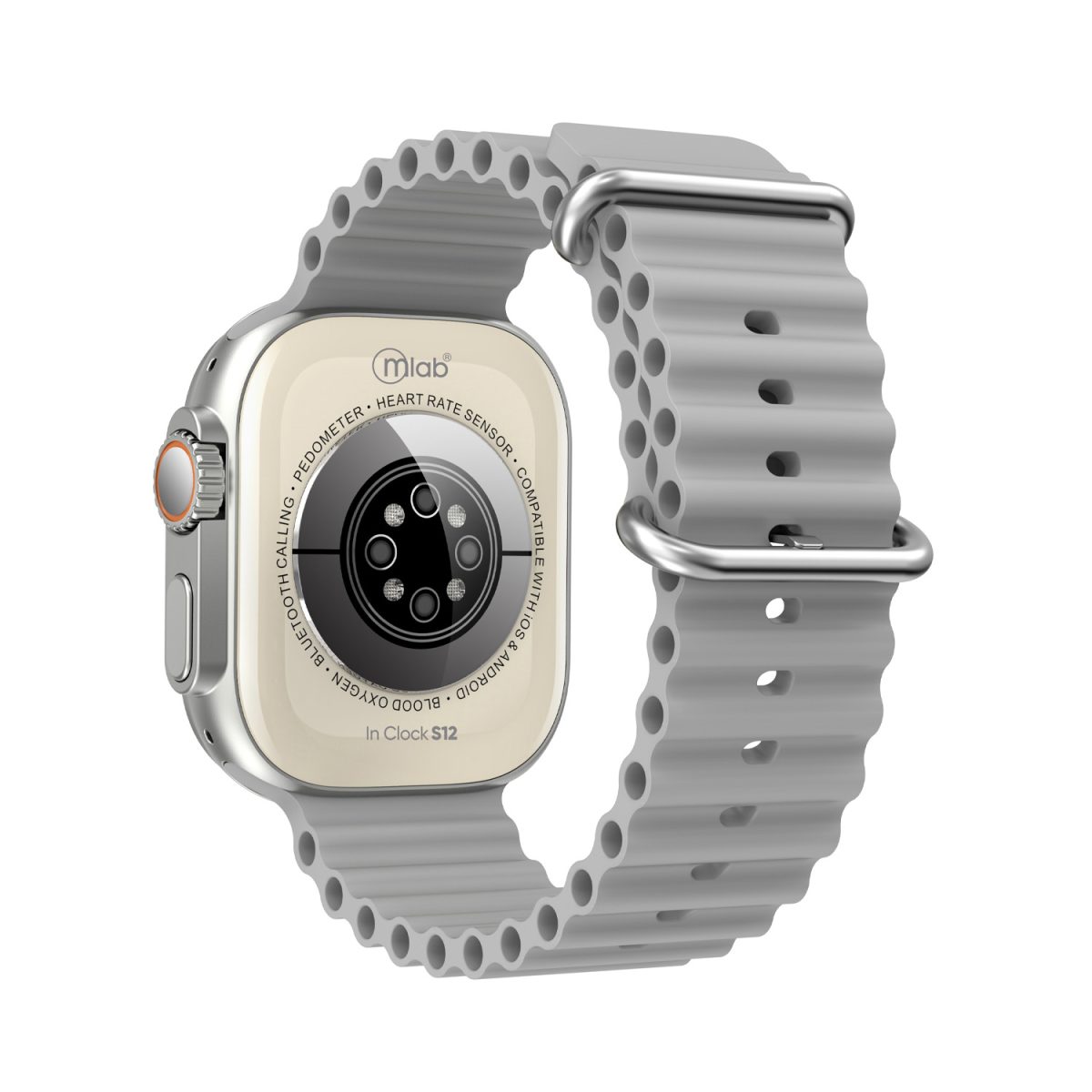 SMARTWATCH BLUETOOTH GRIS IN CLOCK S12 9402 MLAB - Imagen 2