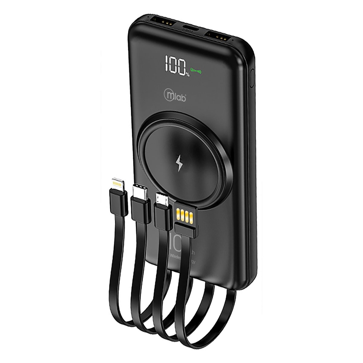 BATERIA DE RESPALDO 10000MAH INALAMBRICO 9410 MLAB - Imagen 1
