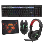 TECLADO PC Y MOUSE +AUDIFONO+PAD MOUSE GAMER MONSTER - Imagen 2