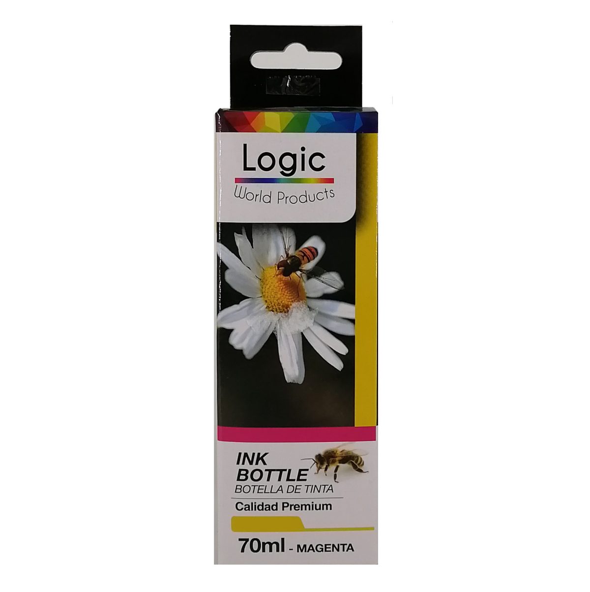 TINTA BOTELLA COMPATIBLE EPSON MAGENTA/ROSADO 70ML T555M PREMIUM - Imagen 1