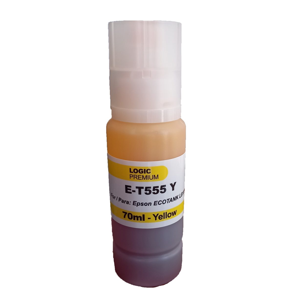 TINTA BOTELLA COMPATIBLE EPSON YELLOW/AMARILLO 70ML T555Y PREMIUM - Imagen 1