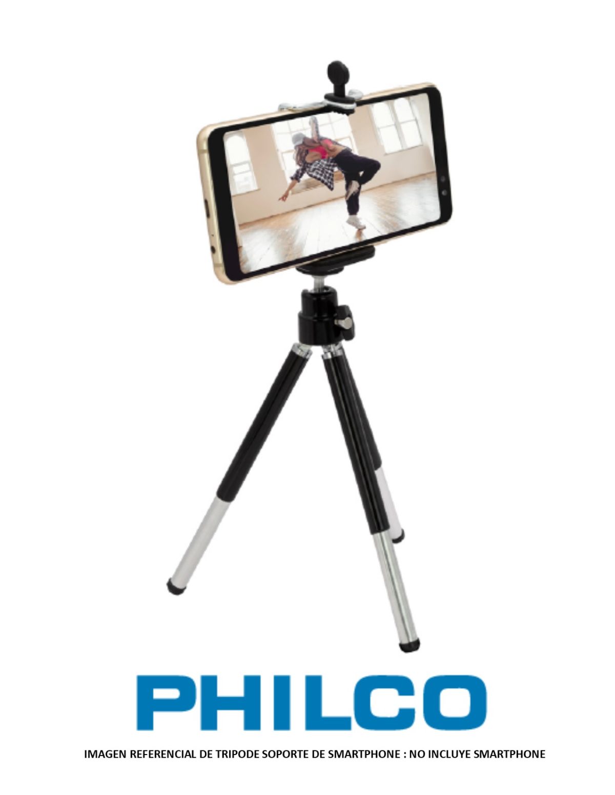TRIPODE PARA CELULAR METALICO REGULABLE TR217 PHILCO - Imagen 2