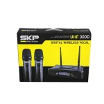MICROFONO DE MANO INALAMBRICO 2 UNIDADES UHF SKP 300D - Imagen 2