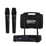 MICROFONO DE MANO INALAMBRICO 2 UNIDADES UHF SKP 300D