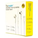 AUDIFONO USB C IN-EAR BLANCO TM-300516 TECMASTER - Imagen 2