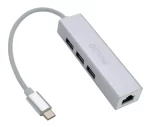 ADAPTADOR USB C A RJ45 + HUB 3 PUERTOS PHILCO