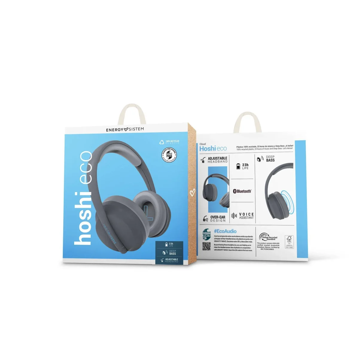 AUDIFONO BLUETOOTH GRIS HOSHI ECO ENERGY SISTEM - Imagen 6