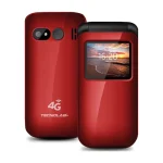 CELULAR SENIOR CON TAPA 4G ROJO TL456R TECNOLAB