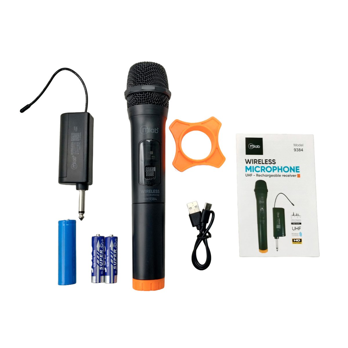 MICROFONO DE MANO INALAMBRICO UHF 9384 MLAB - Imagen 2