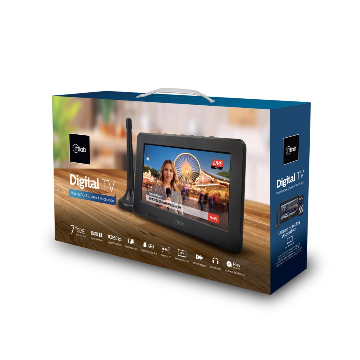 TV DIGITAL 7" ISDB-T MLAB - Imagen 1