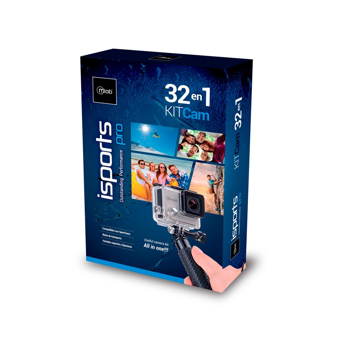 KIT ACCESORIOS 32 EN 1 PARA CAMARAS SPORT 9420 MLAB - Imagen 5