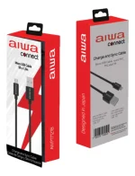CABLE CARGADOR USB V8 1.5M NEGRO AWP17121B AIWA - Imagen 2
